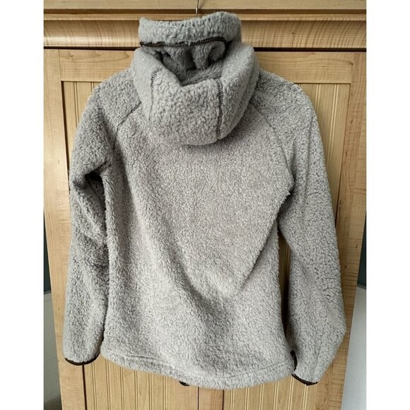 Kuhl Jacket Women Small Flight Sherpa Fleece Beige Fleece Hooded Full Zip - Picture 12 of 12